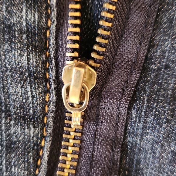 Nicki Minaj blue denim women's medium zippered jacket - Picture 3 of 5